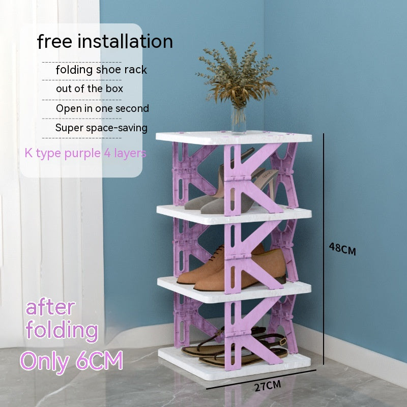 Plastic Shoe Storage Rack for Tidy Entryways