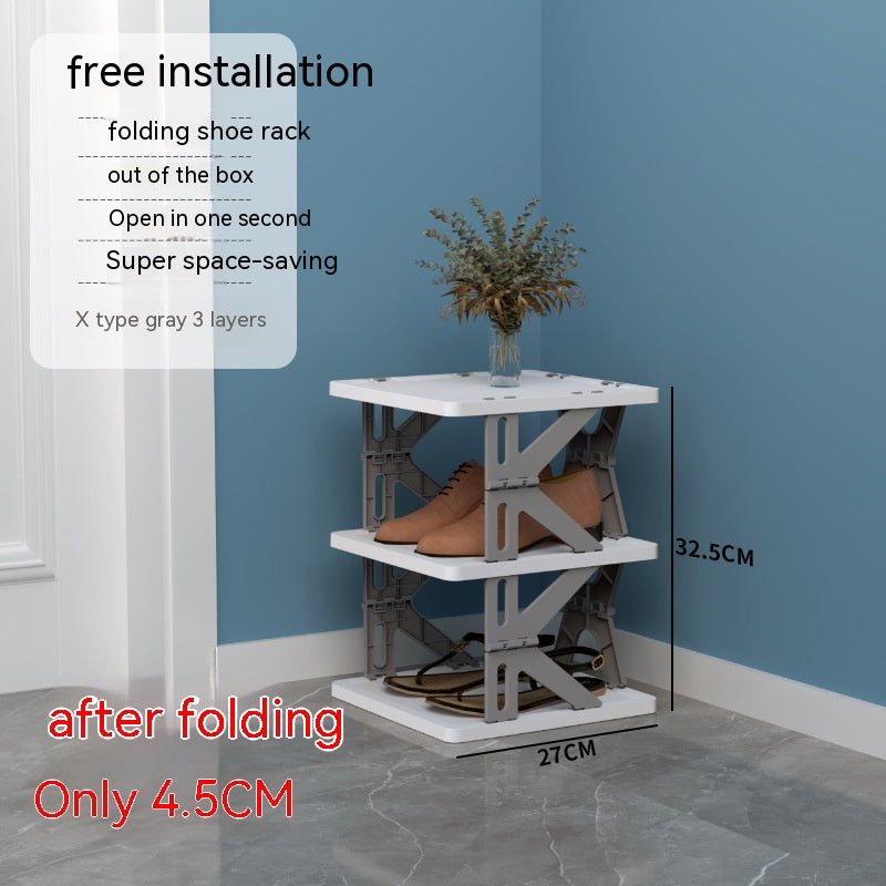 Plastic Shoe Storage Rack for Tidy Entryways