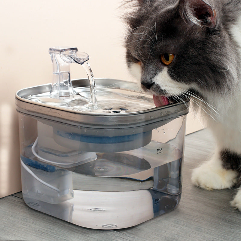 Stainless Steel Automatic Pet Water Fountain for Cats and Dogs
