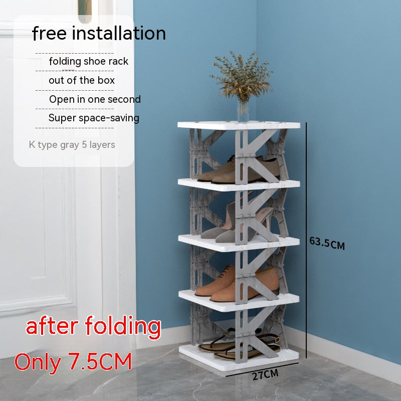 Plastic Shoe Storage Rack for Tidy Entryways
