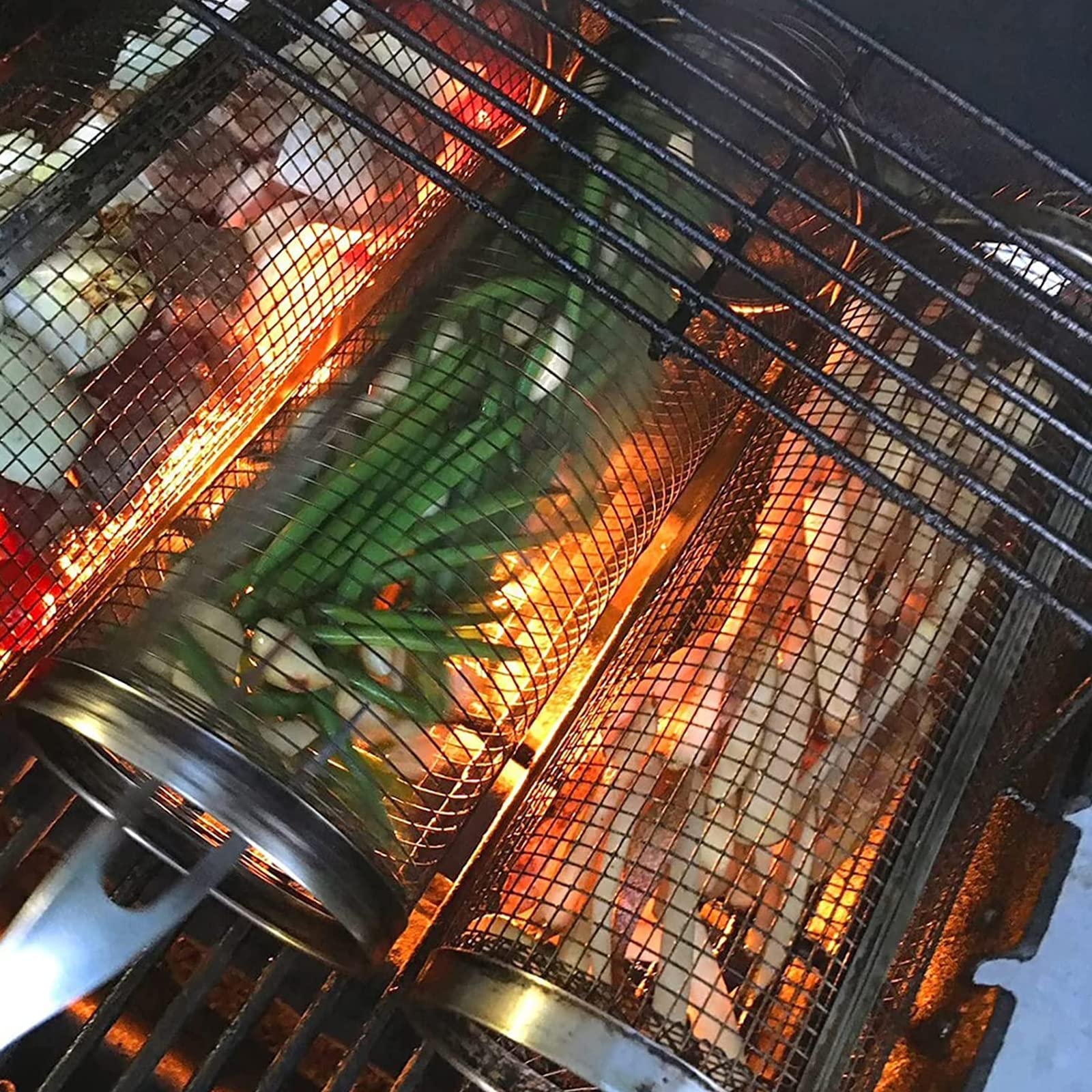 Rolling Barbecue Basket for Even Heat and Flavor