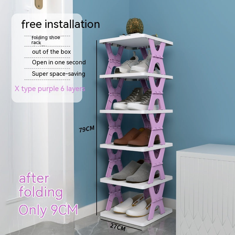 Plastic Shoe Storage Rack for Tidy Entryways