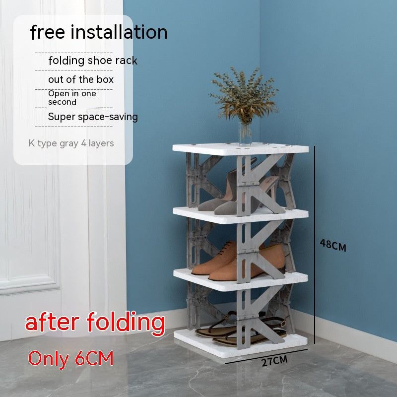 Plastic Shoe Storage Rack for Tidy Entryways