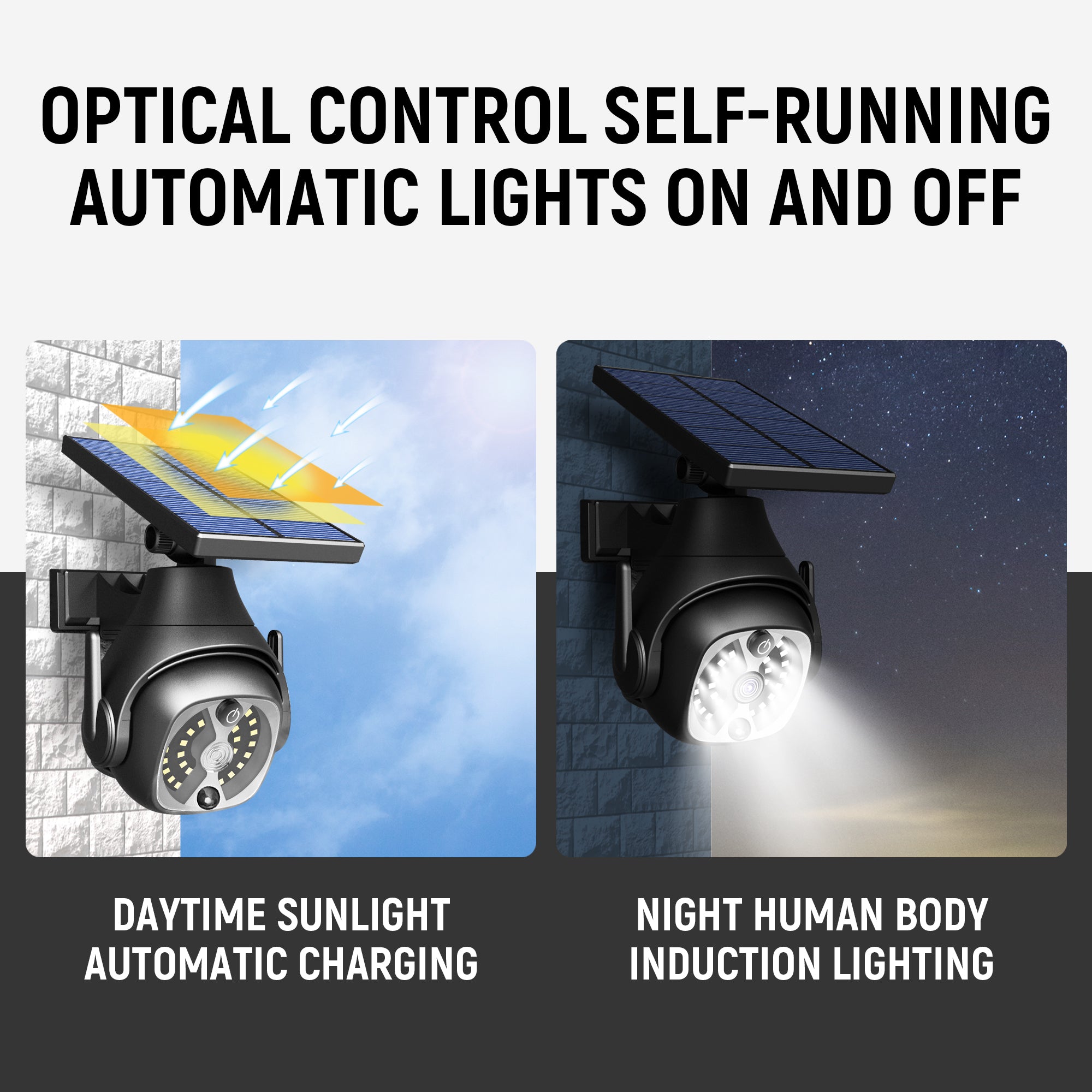 Outdoor Solar Wall Lights with Motion Sensing