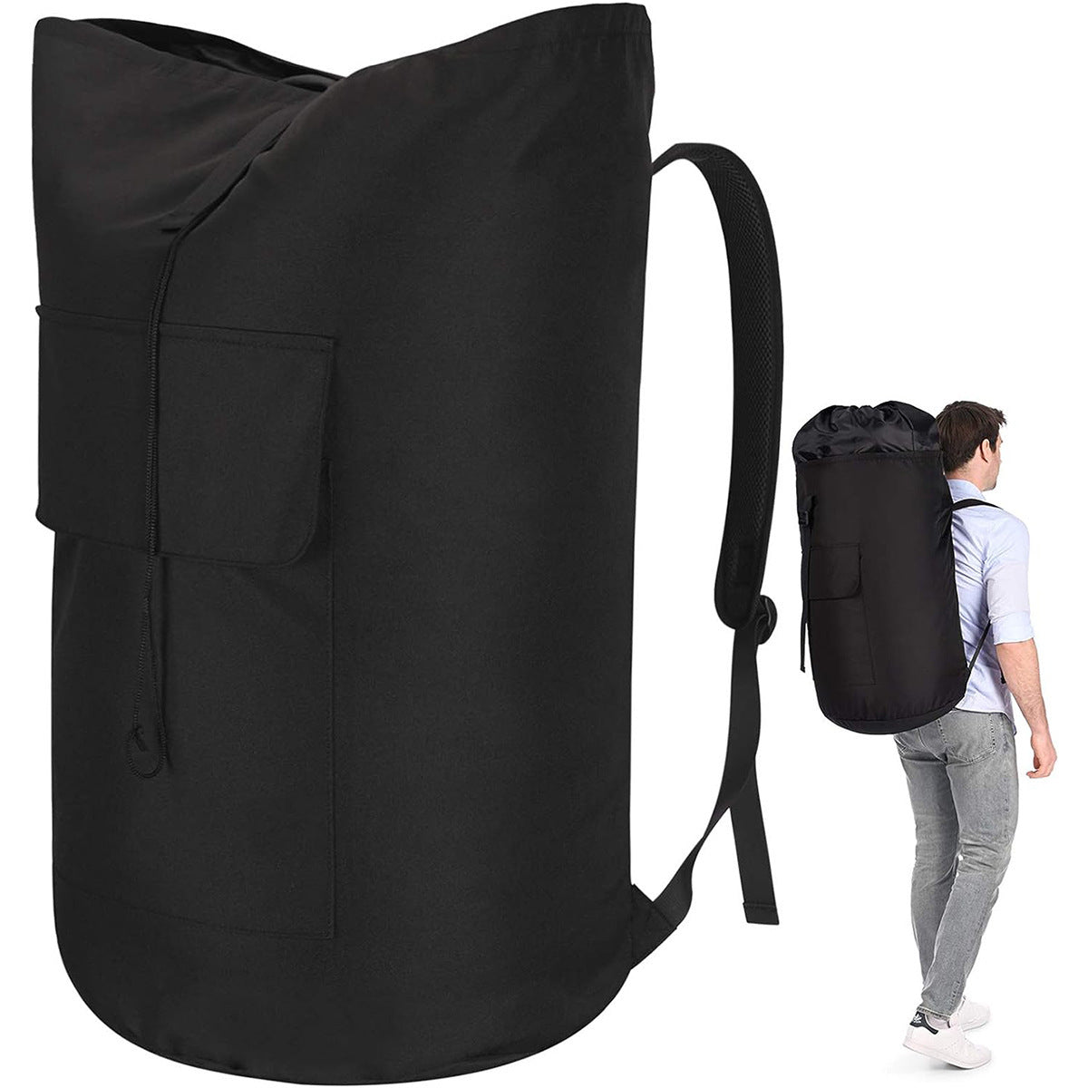 Multifunction Laundry Backpack for Home or Dorm Use