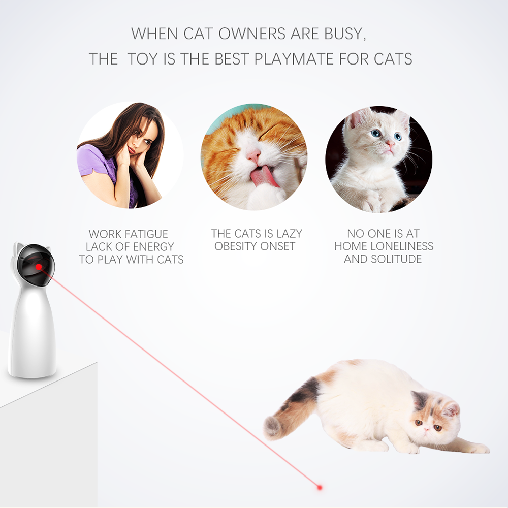 Automatic Cat Laser Toy for Exercise and Play