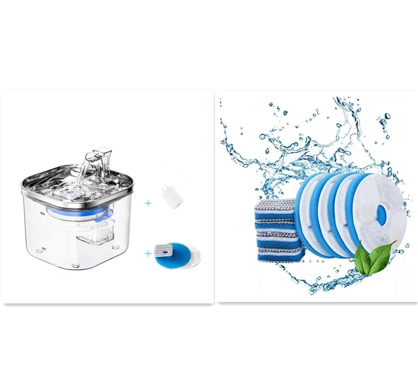 Stainless Steel Automatic Pet Water Fountain for Cats and Dogs