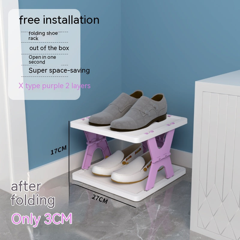 Plastic Shoe Storage Rack for Tidy Entryways