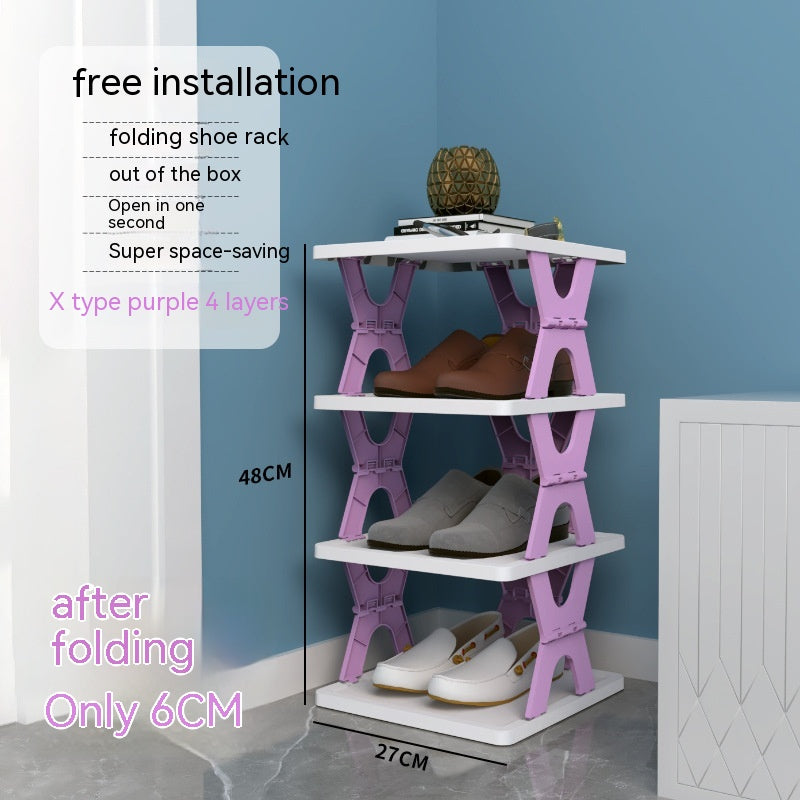 Plastic Shoe Storage Rack for Tidy Entryways