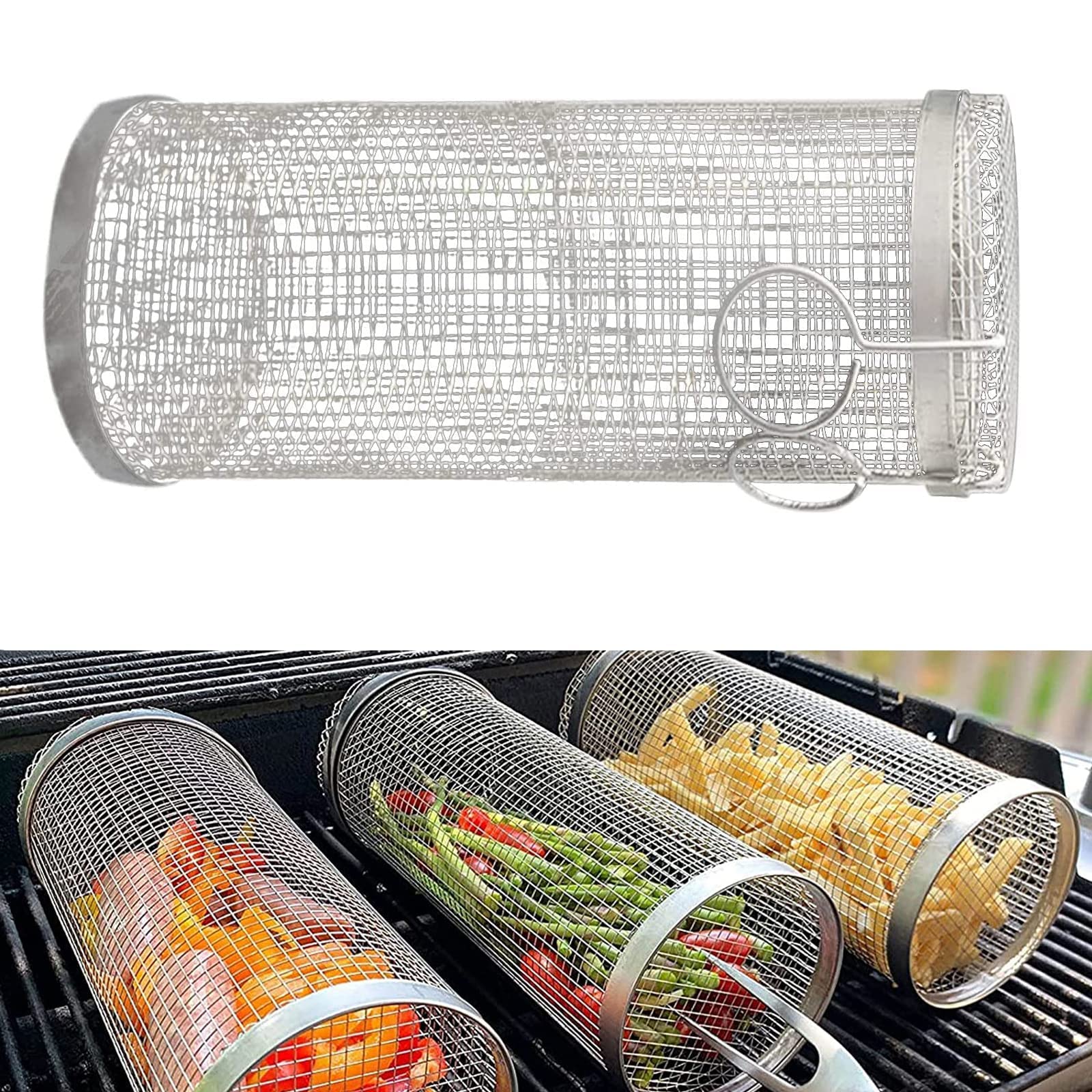 Rolling Barbecue Basket for Even Heat and Flavor