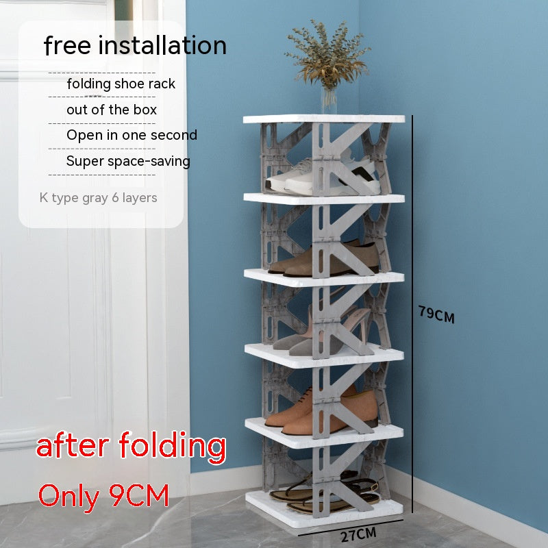 Plastic Shoe Storage Rack for Tidy Entryways