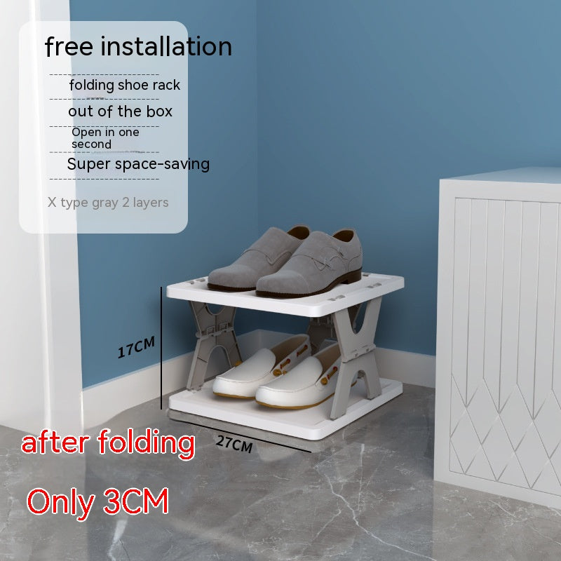 Plastic Shoe Storage Rack for Tidy Entryways