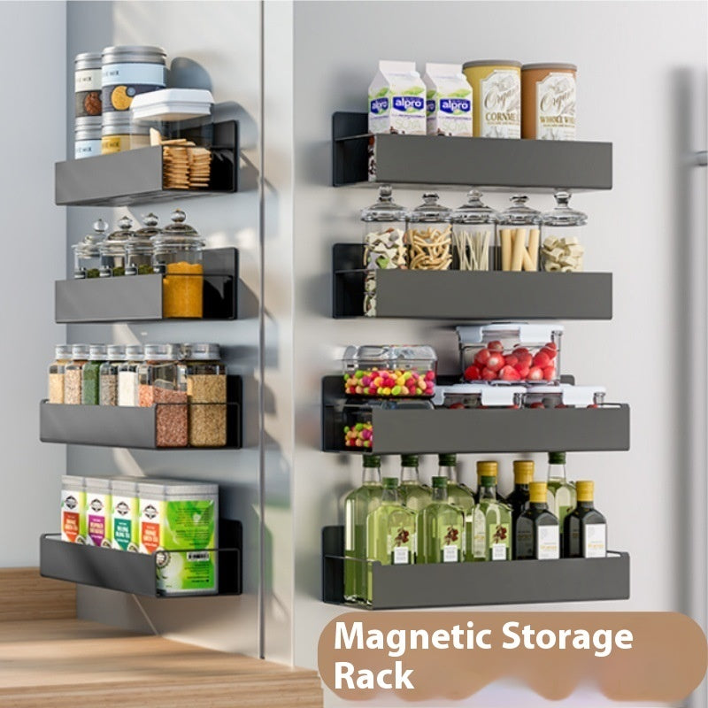 Magnetic Refrigerator Organizer for Spices and Essentials