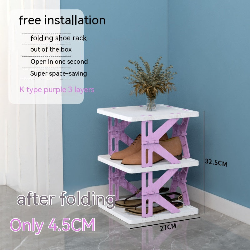 Plastic Shoe Storage Rack for Tidy Entryways
