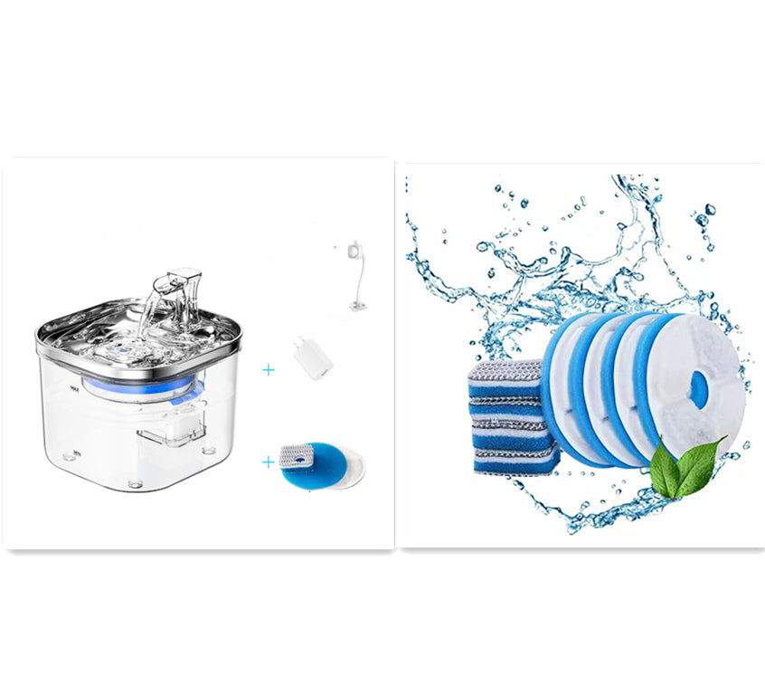 Stainless Steel Automatic Pet Water Fountain for Cats and Dogs