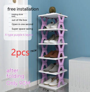 Plastic Shoe Storage Rack for Tidy Entryways