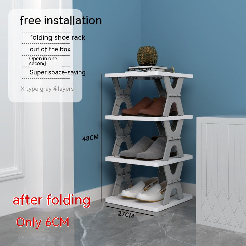 Plastic Shoe Storage Rack for Tidy Entryways