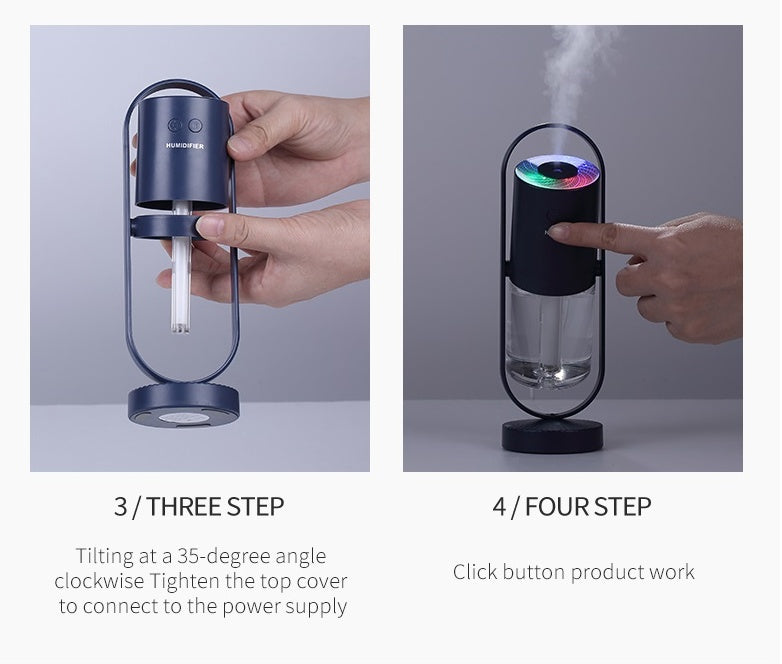 Mini Ultrasonic Humidifier for Home, Car, or Office