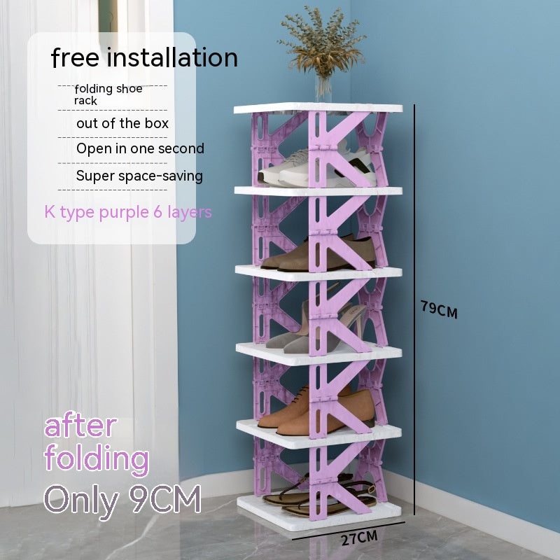 Plastic Shoe Storage Rack for Tidy Entryways