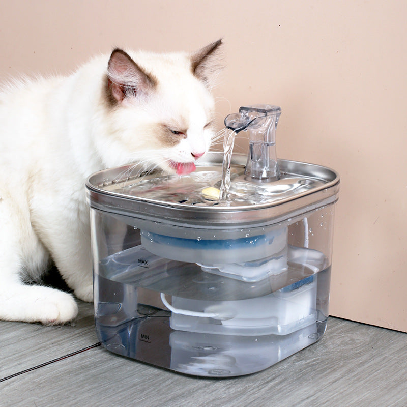 Stainless Steel Automatic Pet Water Fountain for Cats and Dogs