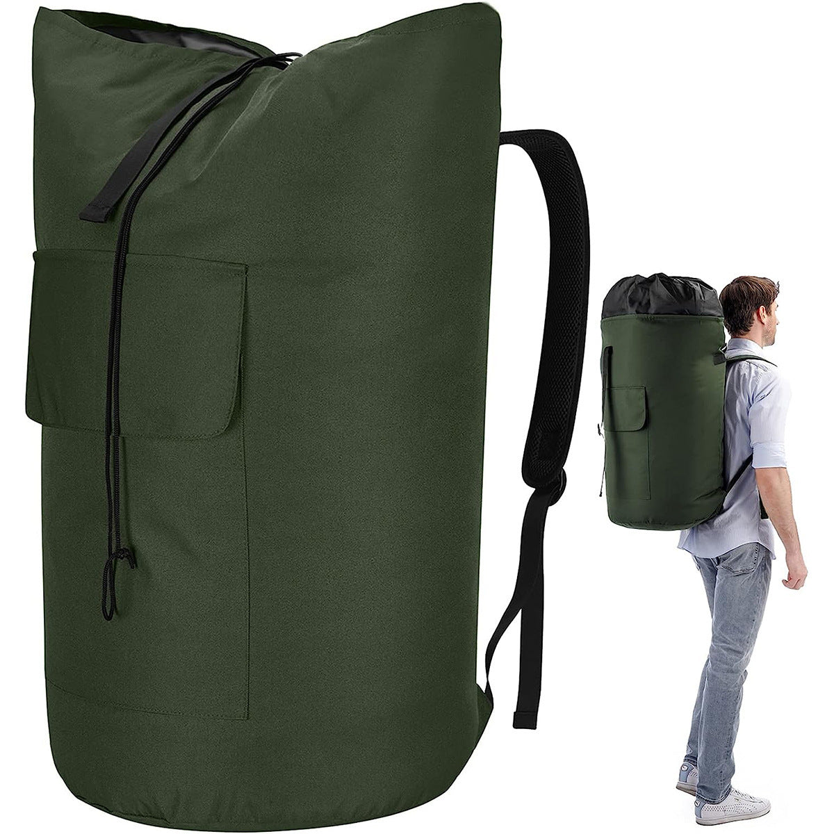 Multifunction Laundry Backpack for Home or Dorm Use