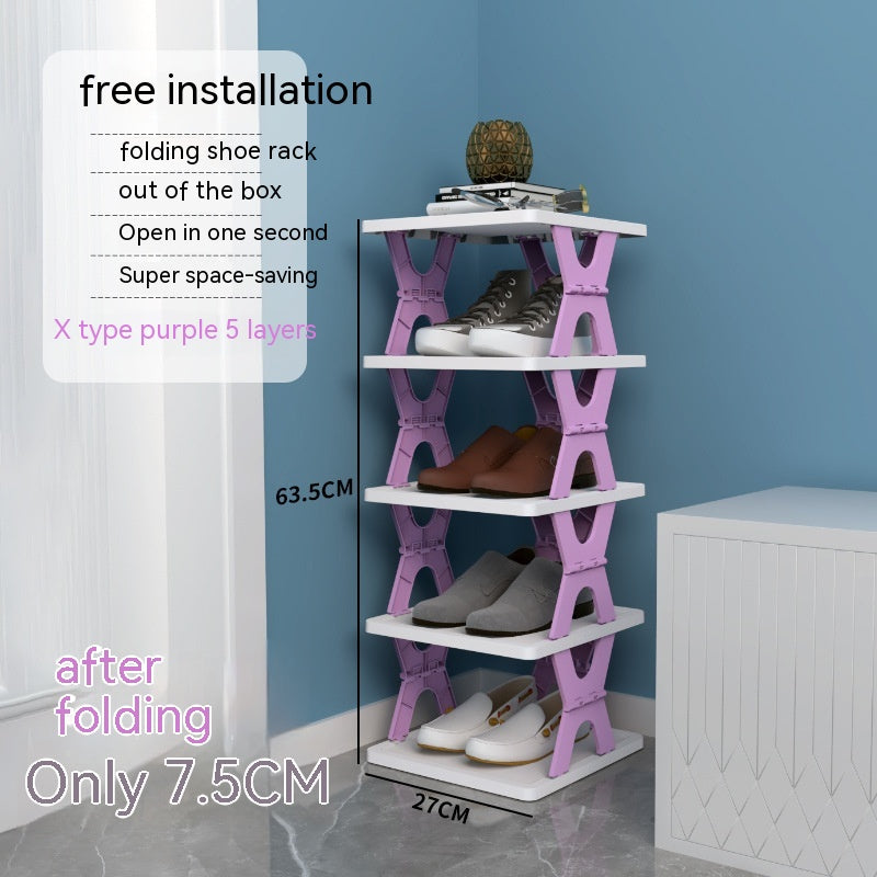 Plastic Shoe Storage Rack for Tidy Entryways