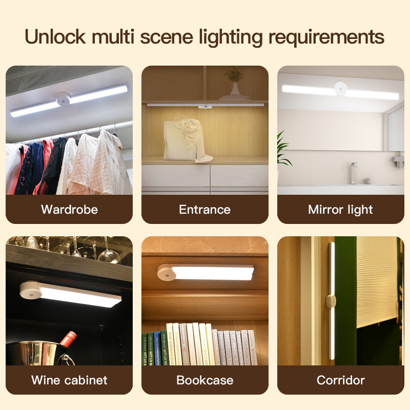 Foldable Smart Cabinet Light for Closets and Shelves