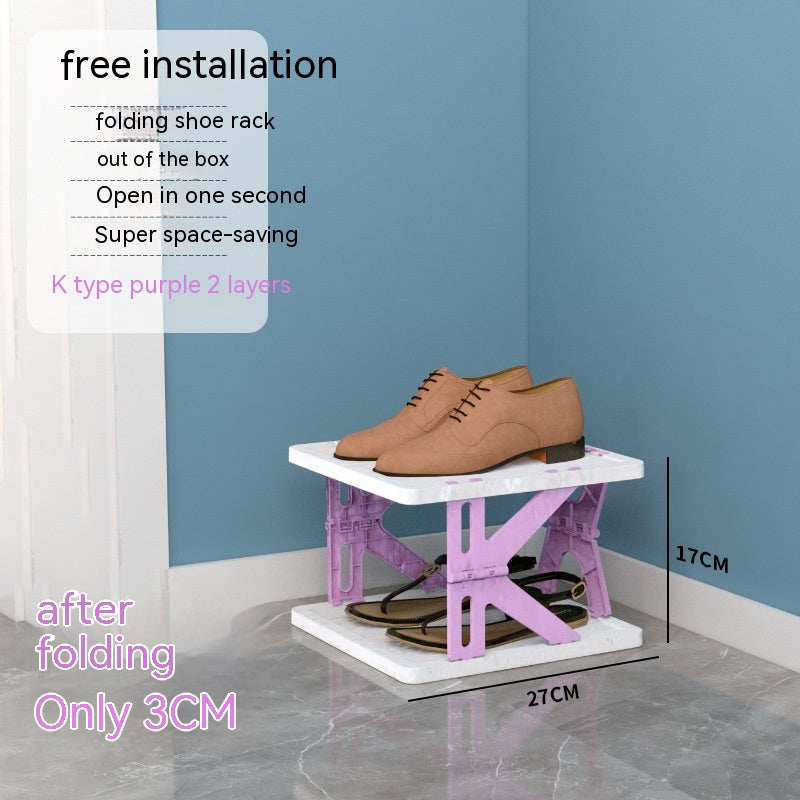 Plastic Shoe Storage Rack for Tidy Entryways