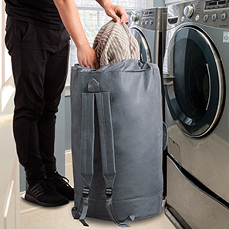 Multifunction Laundry Backpack for Home or Dorm Use