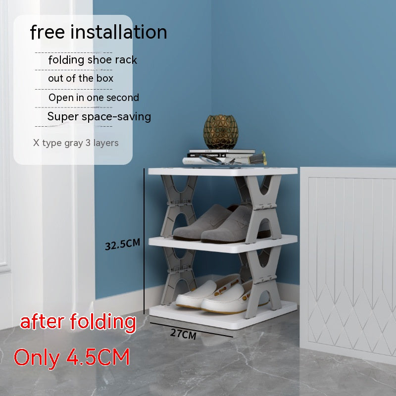 Plastic Shoe Storage Rack for Tidy Entryways