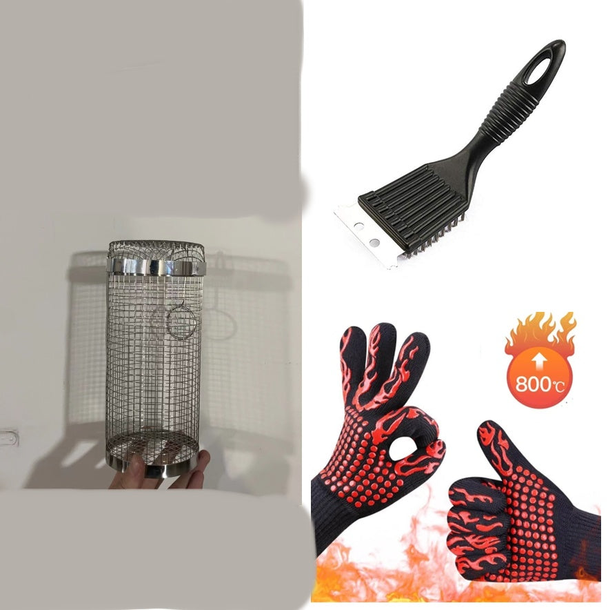Rolling Barbecue Basket for Even Heat and Flavor