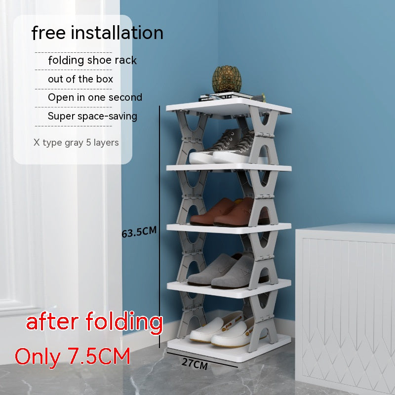 Plastic Shoe Storage Rack for Tidy Entryways