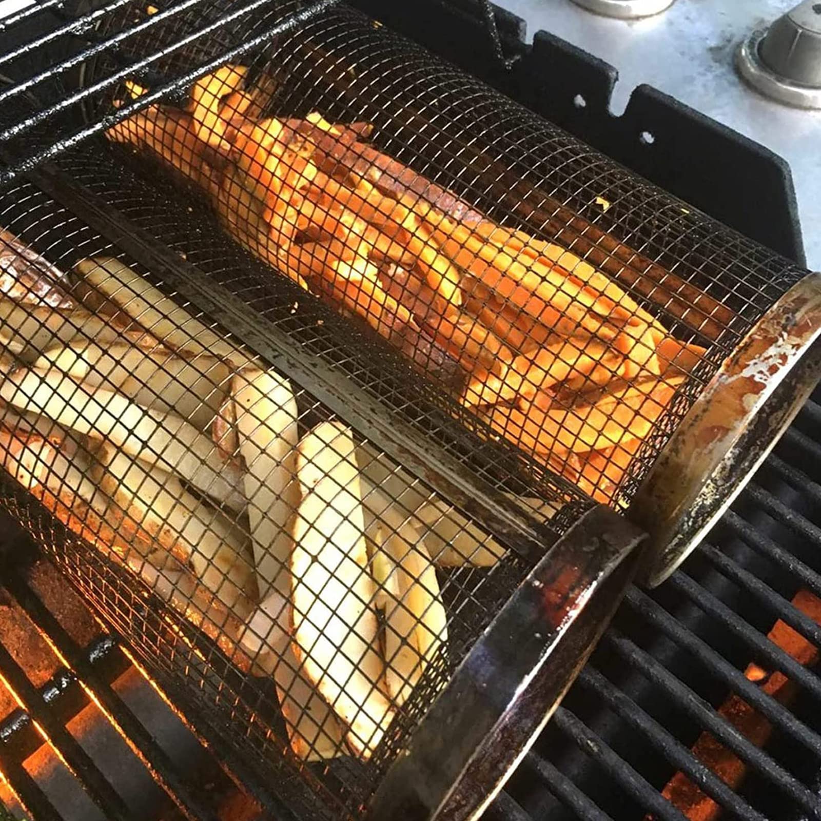 Rolling Barbecue Basket for Even Heat and Flavor
