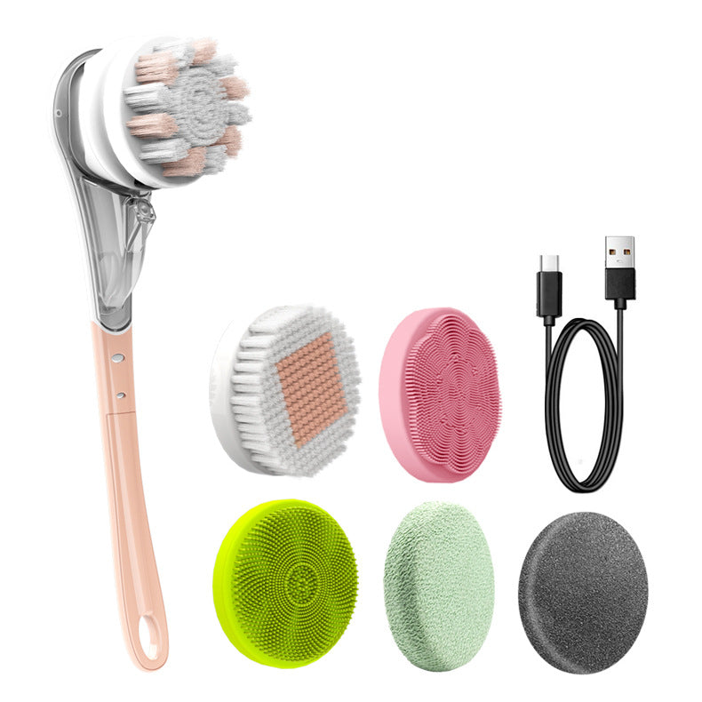 6-in-1 Electric Bath Brush for Full-Body Cleansing