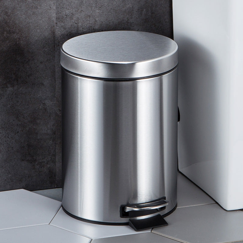 Stainless Steel Foot Pedal Trash Can for Easy Cleanup
