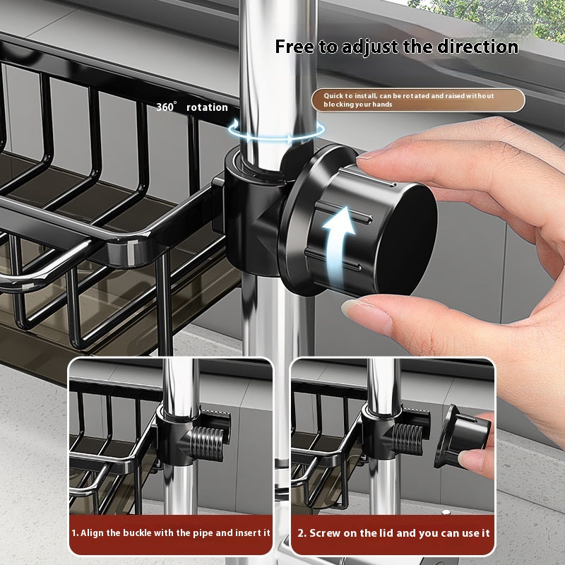 Kitchen Sink Storage Basket for Clean, Clutter-Free Counters