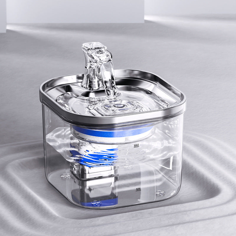 Stainless Steel Automatic Pet Water Fountain for Cats and Dogs