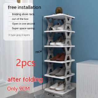 Plastic Shoe Storage Rack for Tidy Entryways