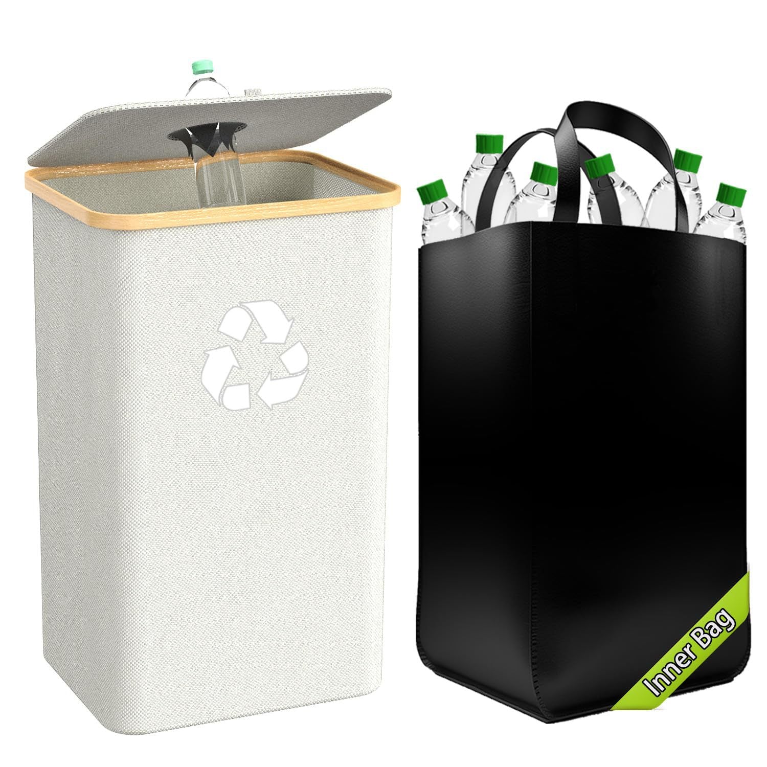 Handy Recycling Bin for Bottles, Cans, and More