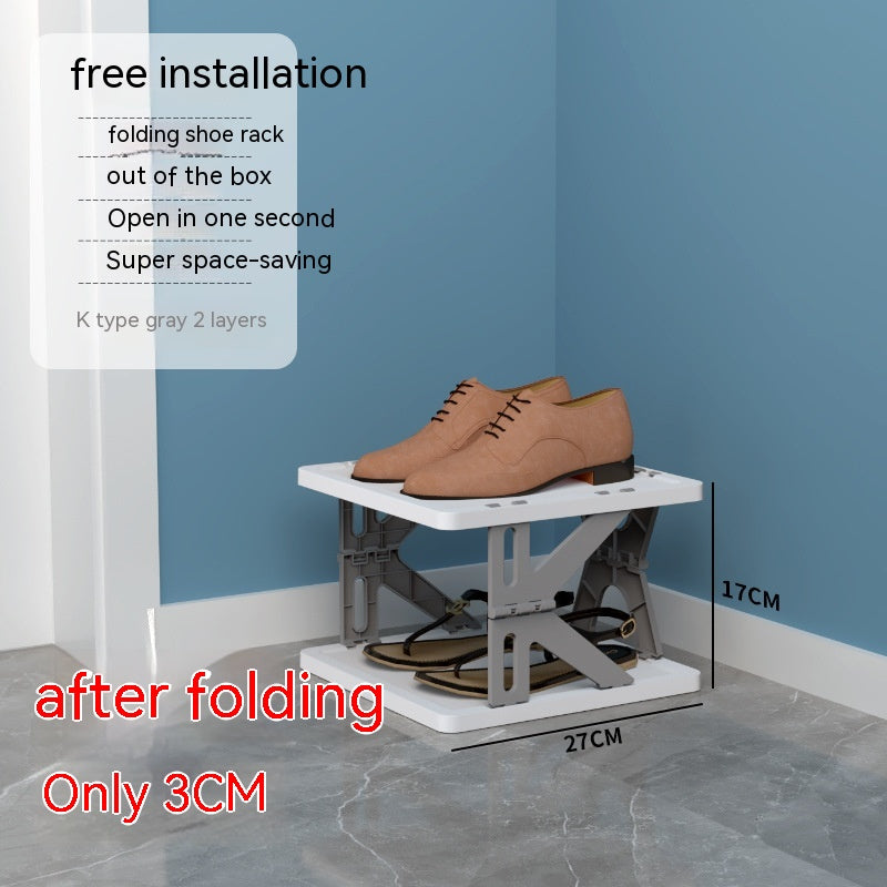 Plastic Shoe Storage Rack for Tidy Entryways