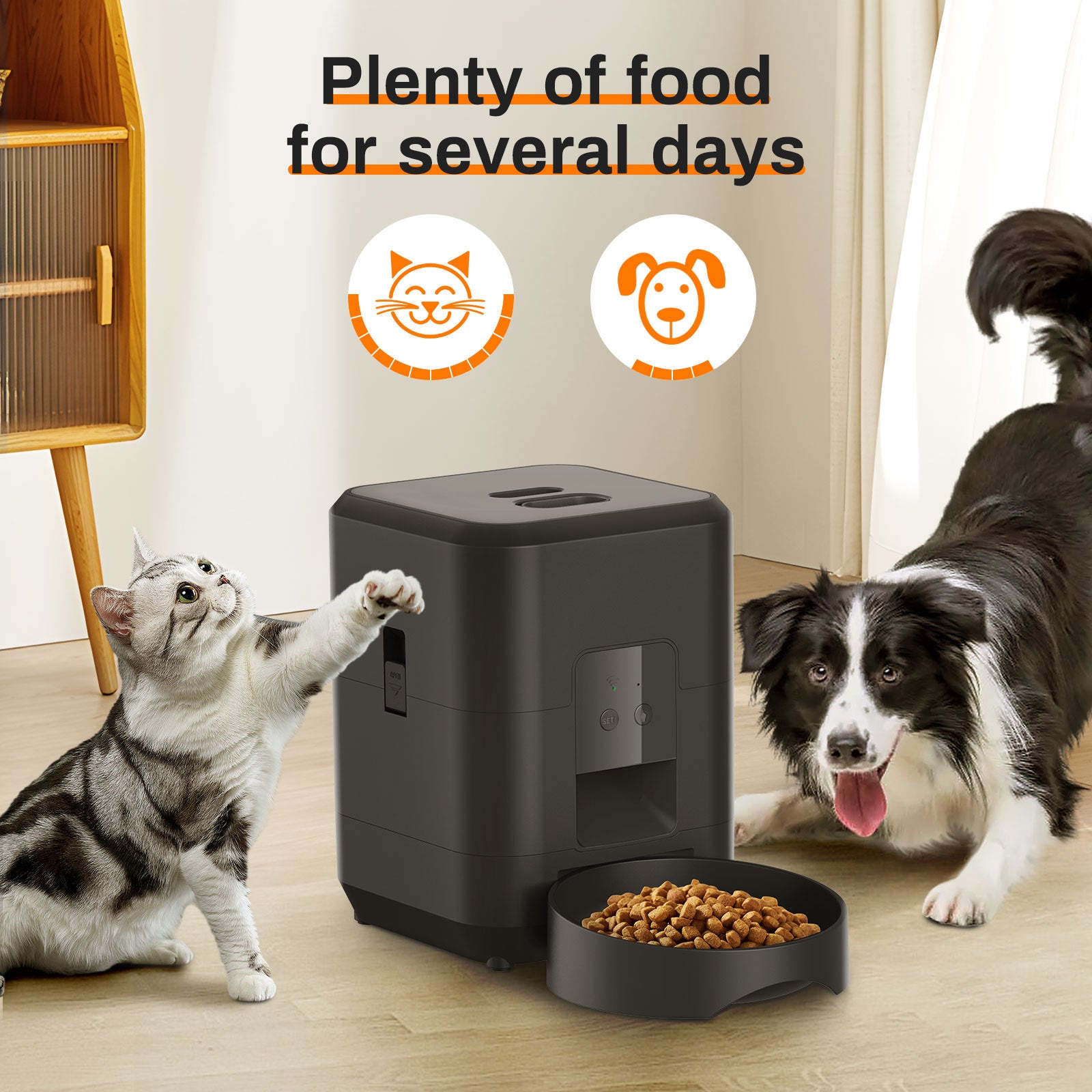 Smart Automatic Pet Feeder for Easy Scheduled Feeding