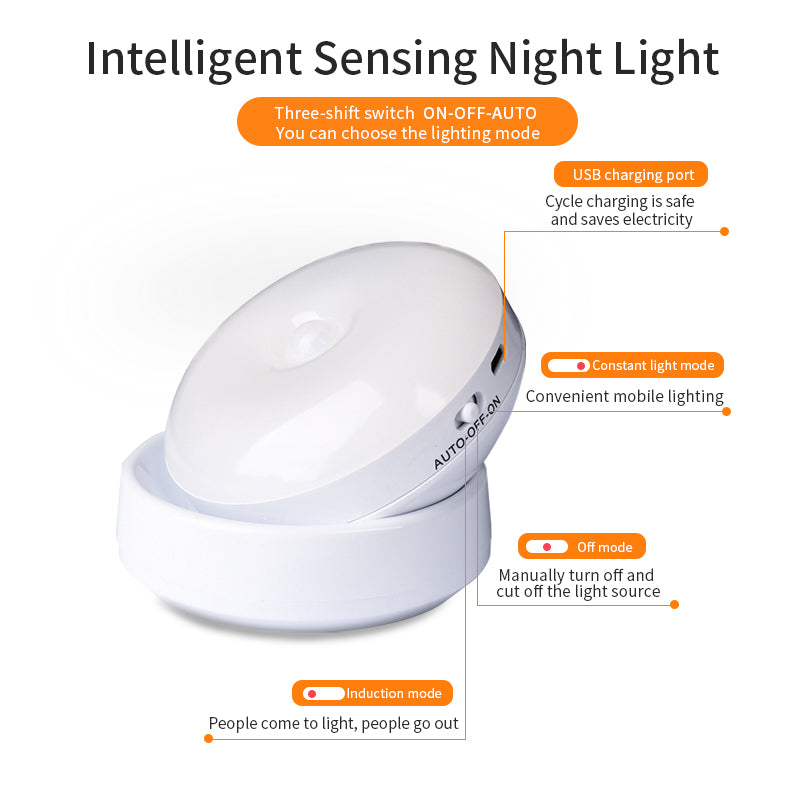 Hands-Free Motion Sensor Light for Dark Spaces