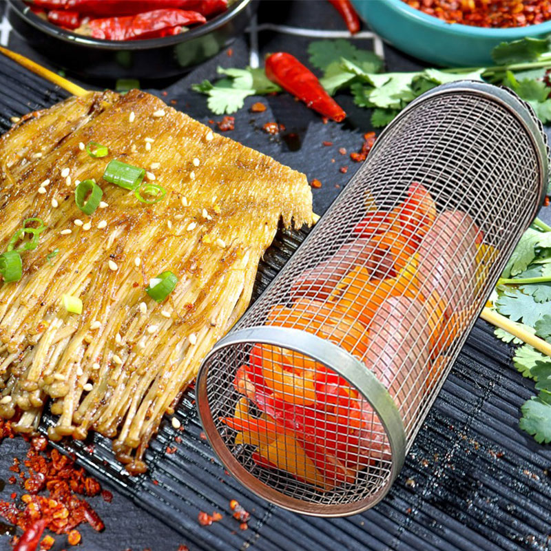 Rolling Barbecue Basket for Even Heat and Flavor