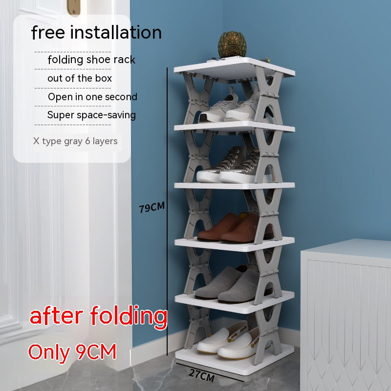 Plastic Shoe Storage Rack for Tidy Entryways