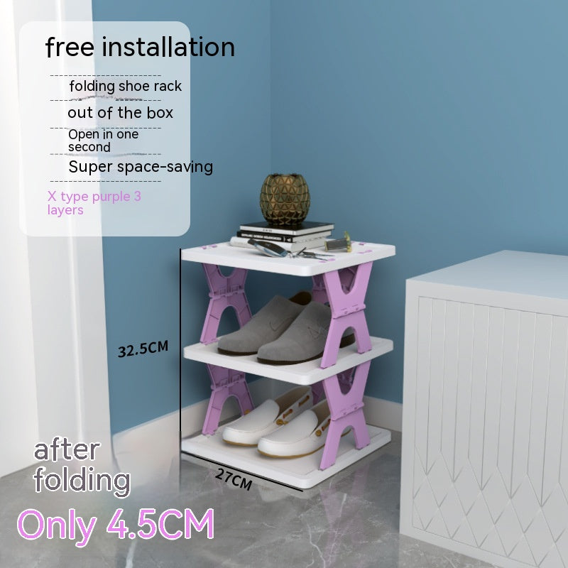 Plastic Shoe Storage Rack for Tidy Entryways