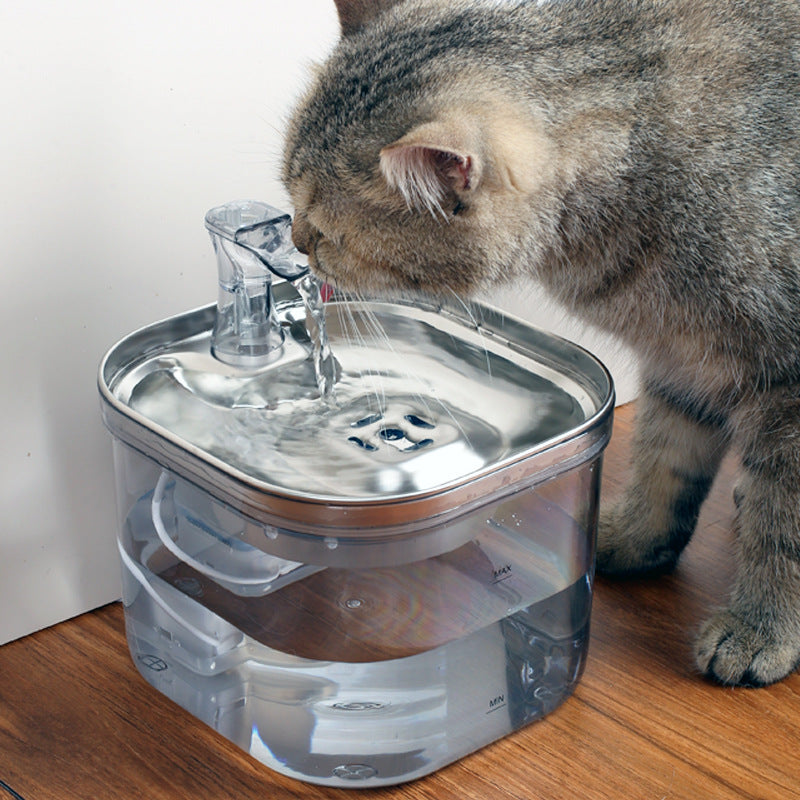 Stainless Steel Automatic Pet Water Fountain for Cats and Dogs