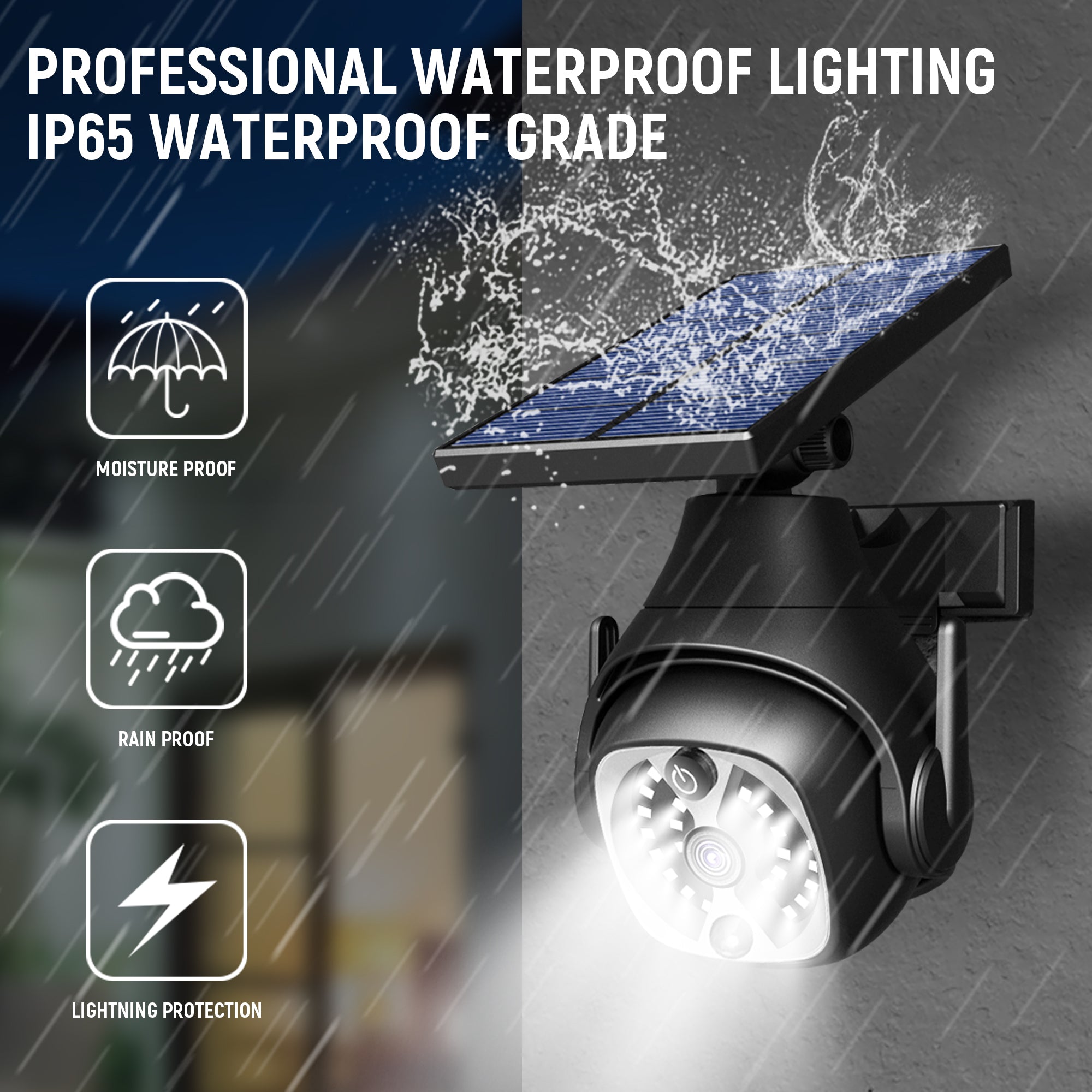 Outdoor Solar Wall Lights with Motion Sensing
