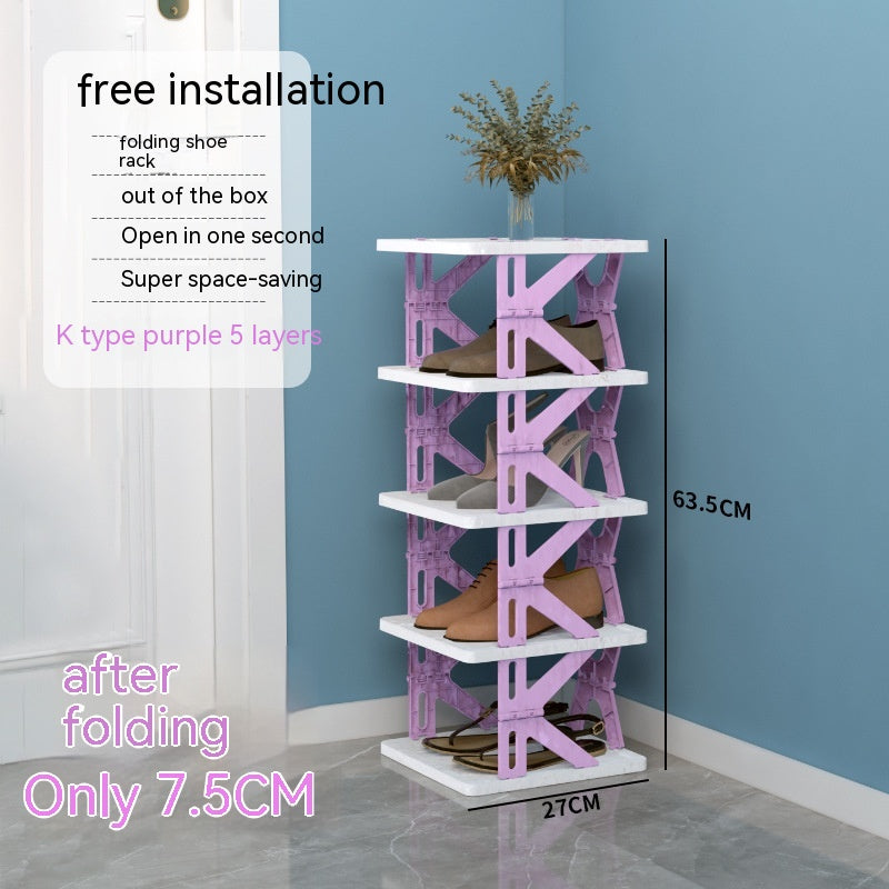 Plastic Shoe Storage Rack for Tidy Entryways