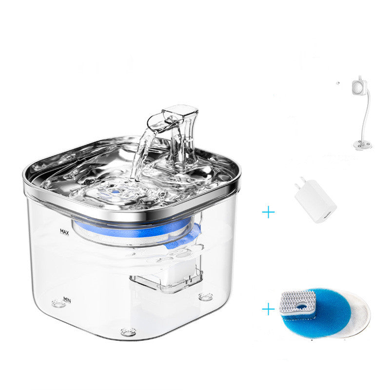 Stainless Steel Automatic Pet Water Fountain for Cats and Dogs