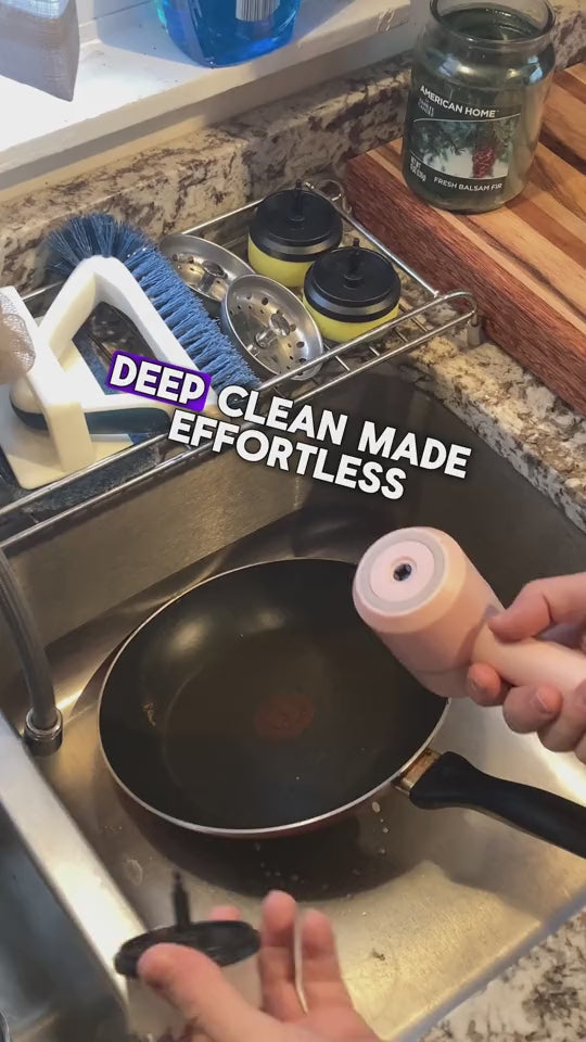 Electric Cleaning Brush for Easy Kitchen and Bathroom Scrubbing